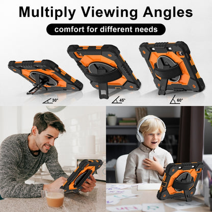 For iPad mini 2024 / mini 6 Contrast Color Robot Silicone Hybrid PC Tablet Case(Black Orange) - iPad mini 2024 Cases by buy2fix | Online Shopping UK | buy2fix