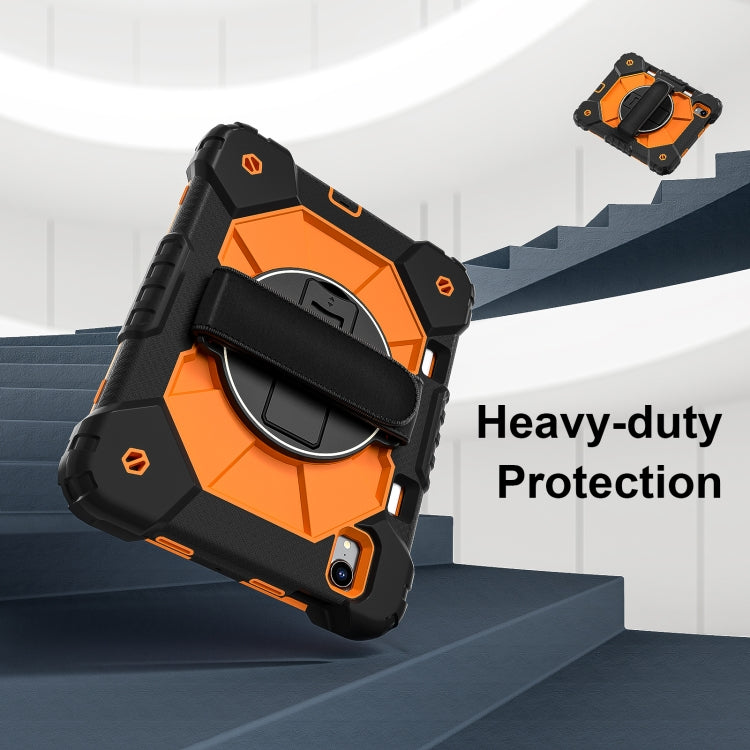 For iPad mini 2024 / mini 6 Contrast Color Robot Silicone Hybrid PC Tablet Case(Black Orange) - iPad mini 2024 Cases by buy2fix | Online Shopping UK | buy2fix