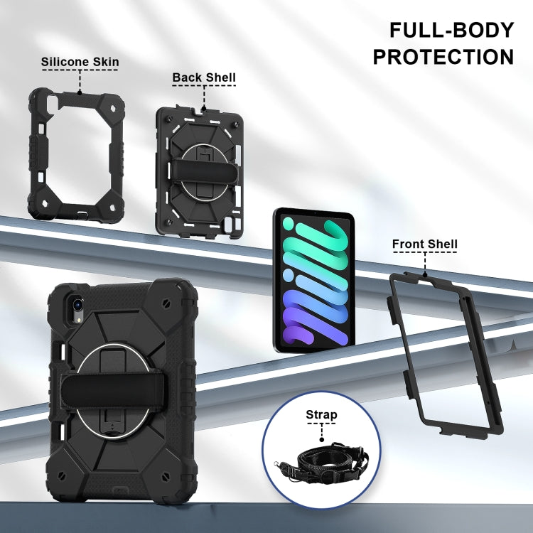For iPad mini 2024 / mini 6 Contrast Color Robot Silicone Hybrid PC Tablet Case(Black) - iPad mini 2024 Cases by buy2fix | Online Shopping UK | buy2fix