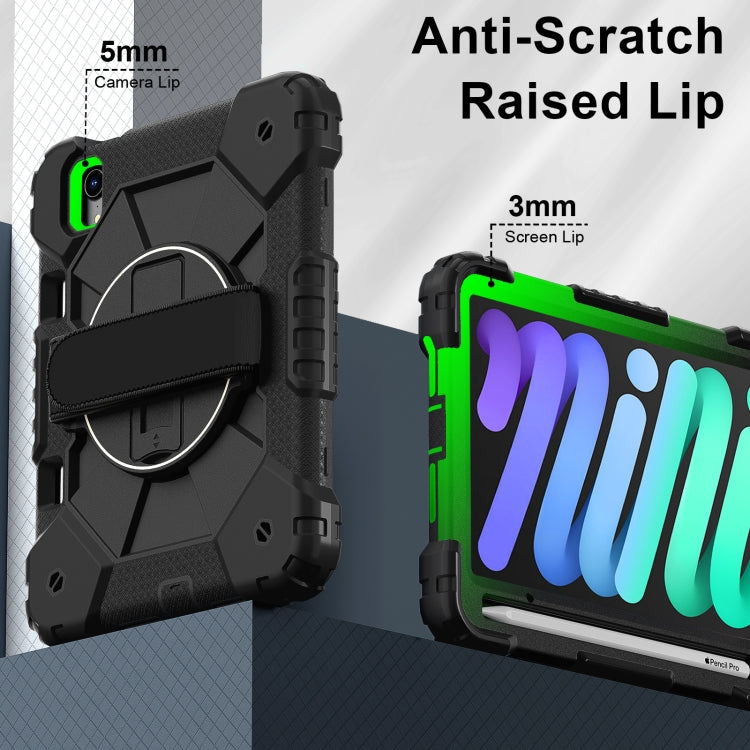 For iPad mini 2024 / mini 6 Contrast Color Robot Silicone Hybrid PC Tablet Case(Black) - iPad mini 2024 Cases by buy2fix | Online Shopping UK | buy2fix