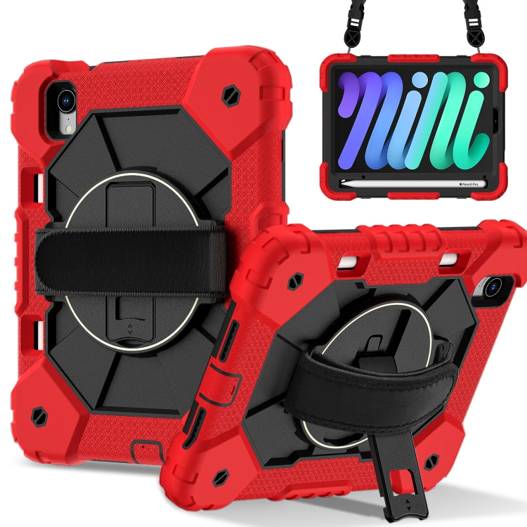 For iPad mini 2024 / mini 6 Contrast Color Robot Silicone Hybrid PC Tablet Case(Red Black) - iPad mini 2024 Cases by buy2fix | Online Shopping UK | buy2fix