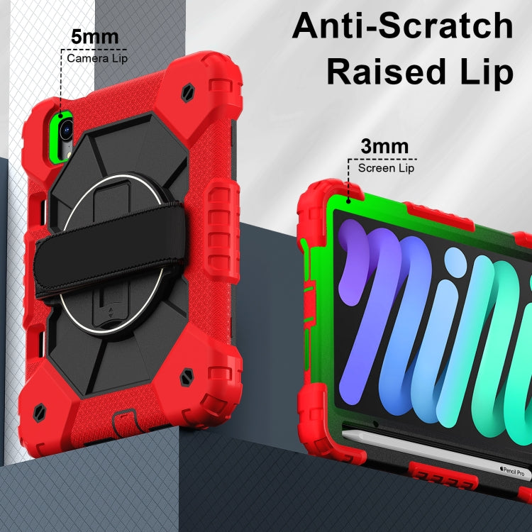 For iPad mini 2024 / mini 6 Contrast Color Robot Silicone Hybrid PC Tablet Case(Red Black) - iPad mini 2024 Cases by buy2fix | Online Shopping UK | buy2fix