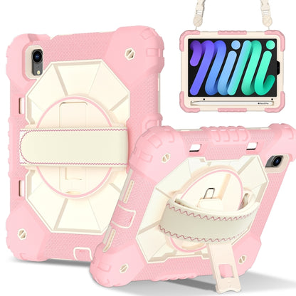 For iPad mini 2024 / mini 6 Contrast Color Robot Silicone Hybrid PC Tablet Case(Rose Gold Beige) - iPad mini 2024 Cases by buy2fix | Online Shopping UK | buy2fix