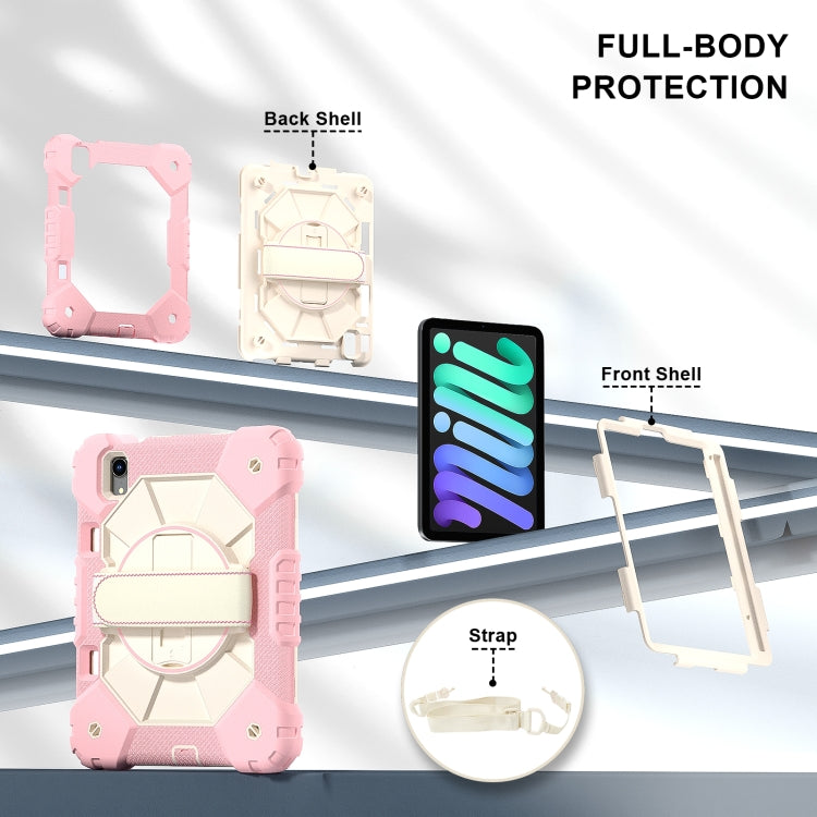 For iPad mini 2024 / mini 6 Contrast Color Robot Silicone Hybrid PC Tablet Case(Rose Gold Beige) - iPad mini 2024 Cases by buy2fix | Online Shopping UK | buy2fix