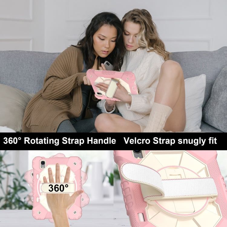 For iPad mini 2024 / mini 6 Contrast Color Robot Silicone Hybrid PC Tablet Case(Rose Gold Beige) - iPad mini 2024 Cases by buy2fix | Online Shopping UK | buy2fix