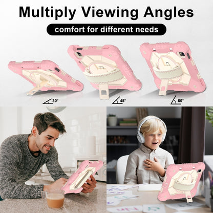 For iPad mini 2024 / mini 6 Contrast Color Robot Silicone Hybrid PC Tablet Case(Rose Gold Beige) - iPad mini 2024 Cases by buy2fix | Online Shopping UK | buy2fix