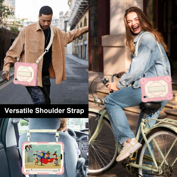 For iPad mini 2024 / mini 6 Contrast Color Robot Silicone Hybrid PC Tablet Case(Rose Gold Beige) - iPad mini 2024 Cases by buy2fix | Online Shopping UK | buy2fix