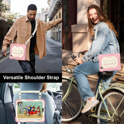 For iPad mini 2024 / mini 6 Contrast Color Robot Silicone Hybrid PC Tablet Case(Rose Gold Beige) - iPad mini 2024 Cases by buy2fix | Online Shopping UK | buy2fix