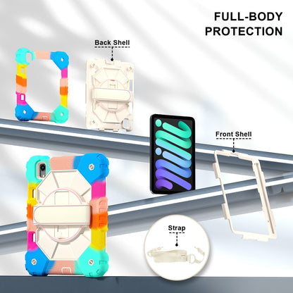 For iPad mini 2024 / mini 6 Contrast Color Robot Silicone Hybrid PC Tablet Case(Colorful Blue) - iPad mini 2024 Cases by buy2fix | Online Shopping UK | buy2fix