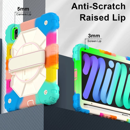 For iPad mini 2024 / mini 6 Contrast Color Robot Silicone Hybrid PC Tablet Case(Colorful Blue) - iPad mini 2024 Cases by buy2fix | Online Shopping UK | buy2fix