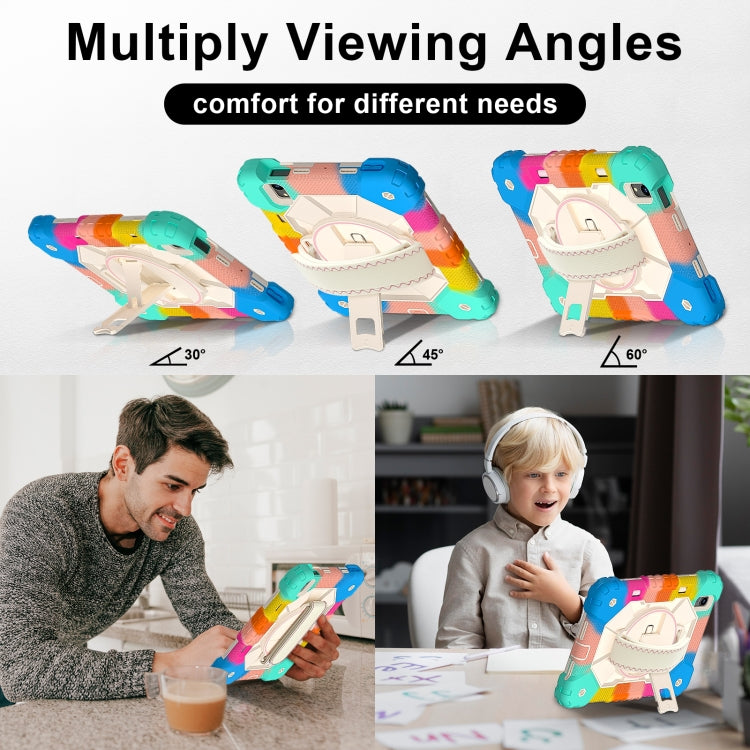 For iPad mini 2024 / mini 6 Contrast Color Robot Silicone Hybrid PC Tablet Case(Colorful Blue) - iPad mini 2024 Cases by buy2fix | Online Shopping UK | buy2fix