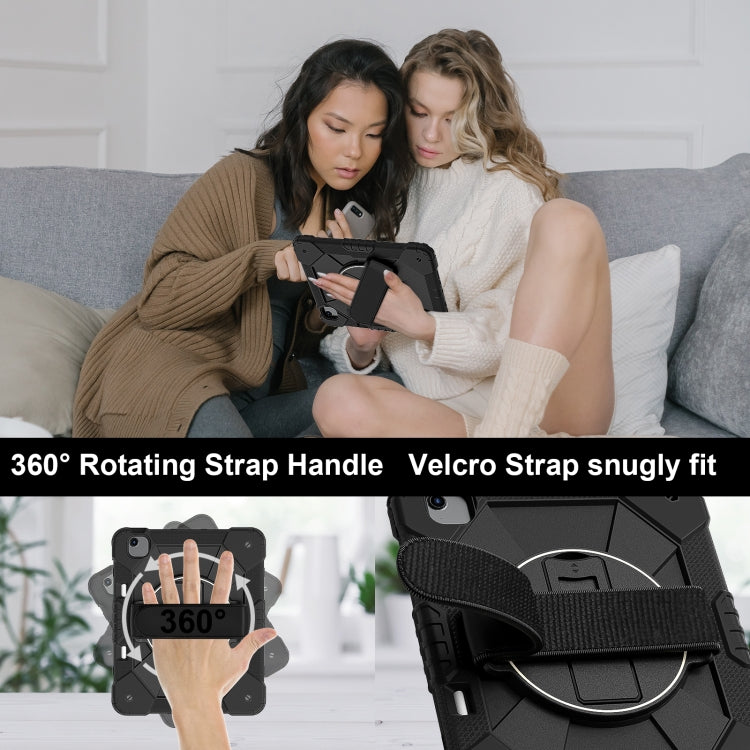 For iPad Air 13 2025 / 2024 Contrast Color Robot Silicone Hybrid PC Tablet Case(Black) - iPad Air 13 2025 / 2024 Cases by buy2fix | Online Shopping UK | buy2fix