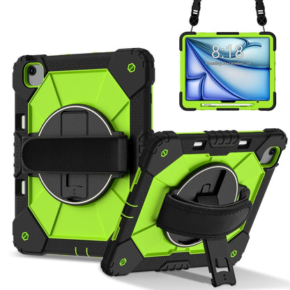 For iPad Air 13 2025 / 2024 Contrast Color Robot Silicone Hybrid PC Tablet Case(Black Yellow Green) - iPad Air 13 2025 / 2024 Cases by buy2fix | Online Shopping UK | buy2fix