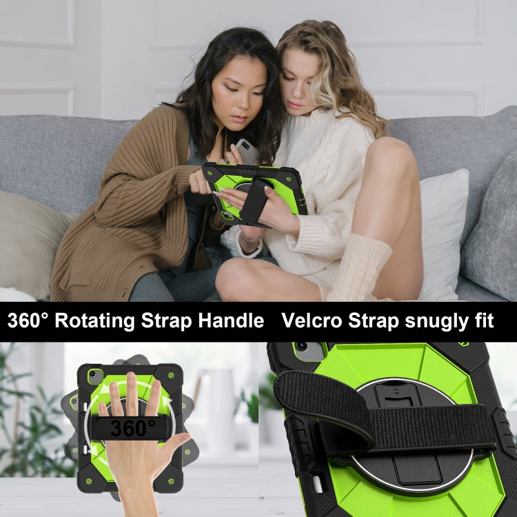 For iPad Air 13 2025 / 2024 Contrast Color Robot Silicone Hybrid PC Tablet Case(Black Yellow Green) - iPad Air 13 2025 / 2024 Cases by buy2fix | Online Shopping UK | buy2fix