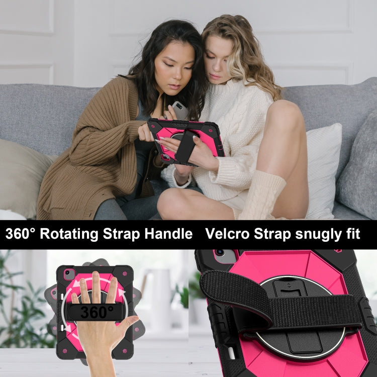 For iPad Air 13 2025 / 2024 Contrast Color Robot Silicone Hybrid PC Tablet Case(Black Rose Red) - iPad Air 13 2025 / 2024 Cases by buy2fix | Online Shopping UK | buy2fix