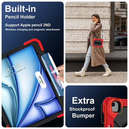 For iPad Air 13 2025 / 2024 Contrast Color Robot Silicone Hybrid PC Tablet Case(Red Black) - iPad Air 13 2025 / 2024 Cases by buy2fix | Online Shopping UK | buy2fix