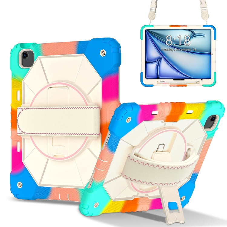 For iPad Air 13 2025 / 2024 Contrast Color Robot Silicone Hybrid PC Tablet Case(Colorful Blue) - iPad Air 13 2025 / 2024 Cases by buy2fix | Online Shopping UK | buy2fix