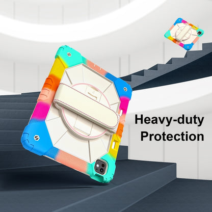 For iPad Pro 13 2024 Contrast Color Robot Silicone Hybrid PC Tablet Case(Colorful Blue) - iPad Pro 13 2024 Cases by buy2fix | Online Shopping UK | buy2fix