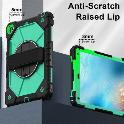 For iPad Pro 9.7 / 9.7 2018 / 2017 Contrast Color Robot Silicone Hybrid PC Tablet Case(Black Mint Green) - iPad 9.7 (2018) & (2017) Cases by buy2fix | Online Shopping UK | buy2fix