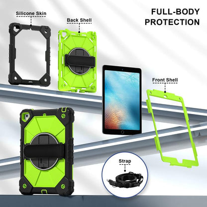 For iPad Pro 9.7 / 9.7 2018 / 2017 Contrast Color Robot Silicone Hybrid PC Tablet Case(Black Yellow Green) - iPad 9.7 (2018) & (2017) Cases by buy2fix | Online Shopping UK | buy2fix