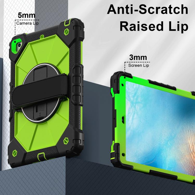 For iPad Pro 9.7 / 9.7 2018 / 2017 Contrast Color Robot Silicone Hybrid PC Tablet Case(Black Yellow Green) - iPad 9.7 (2018) & (2017) Cases by buy2fix | Online Shopping UK | buy2fix