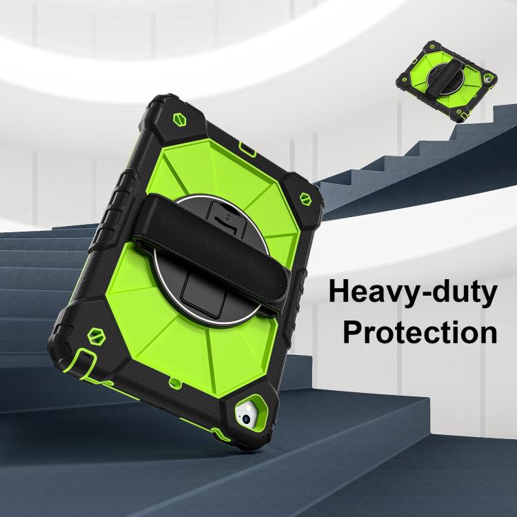 For iPad Pro 9.7 / 9.7 2018 / 2017 Contrast Color Robot Silicone Hybrid PC Tablet Case(Black Yellow Green) - iPad 9.7 (2018) & (2017) Cases by buy2fix | Online Shopping UK | buy2fix