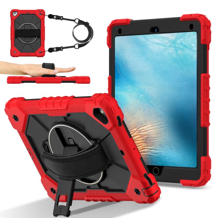 For iPad Pro 9.7 / 9.7 2018 / 2017 Contrast Color Robot Silicone Hybrid PC Tablet Case(Red Black) - iPad 9.7 (2018) & (2017) Cases by buy2fix | Online Shopping UK | buy2fix
