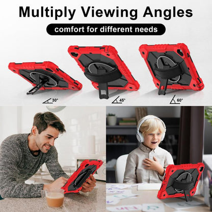 For iPad Pro 9.7 / 9.7 2018 / 2017 Contrast Color Robot Silicone Hybrid PC Tablet Case(Red Black) - iPad 9.7 (2018) & (2017) Cases by buy2fix | Online Shopping UK | buy2fix