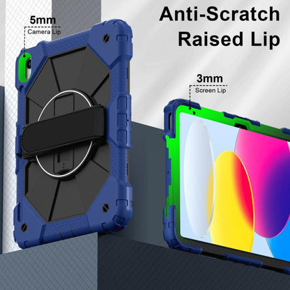 For iPad 2025 / 2022 Contrast Color Robot Silicone Hybrid PC Tablet Case(Navy Black) - iPad 2025 / 2022 Cases by buy2fix | Online Shopping UK | buy2fix