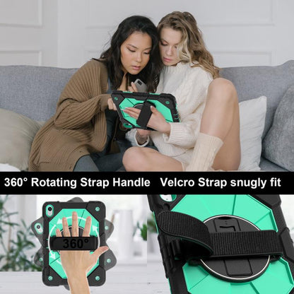 For iPad 2025 / 2022 Contrast Color Robot Silicone Hybrid PC Tablet Case(Black Mint Green) - iPad 2025 / 2022 Cases by buy2fix | Online Shopping UK | buy2fix