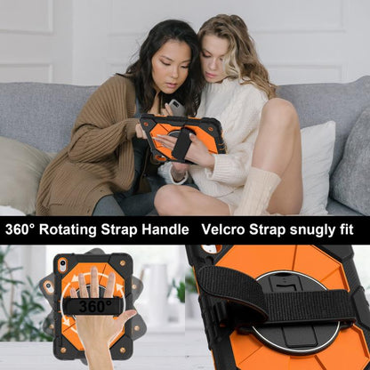 For iPad 2025 / 2022 Contrast Color Robot Silicone Hybrid PC Tablet Case(Black Orange) - iPad 2025 / 2022 Cases by buy2fix | Online Shopping UK | buy2fix