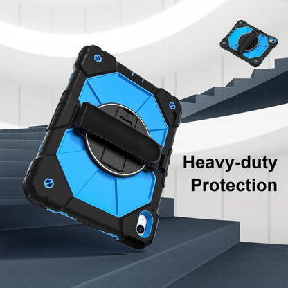 For iPad 2025 / 2022 Contrast Color Robot Silicone Hybrid PC Tablet Case(Black Blue) - iPad 2025 / 2022 Cases by buy2fix | Online Shopping UK | buy2fix