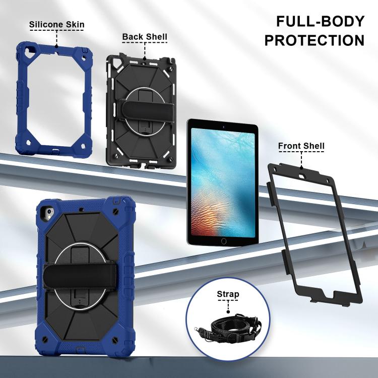 For iPad 10.2 2021 / 2020 / 2019 Contrast Color Robot Silicone Hybrid PC Tablet Case(Navy Black) - iPad 10.2 Cases by buy2fix | Online Shopping UK | buy2fix