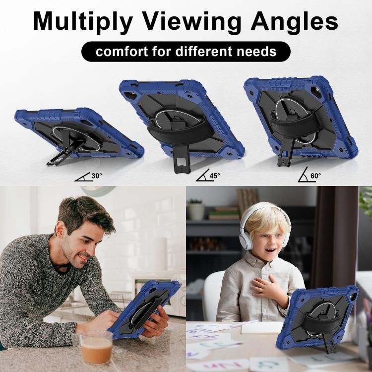 For iPad 10.2 2021 / 2020 / 2019 Contrast Color Robot Silicone Hybrid PC Tablet Case(Navy Black) - iPad 10.2 Cases by buy2fix | Online Shopping UK | buy2fix