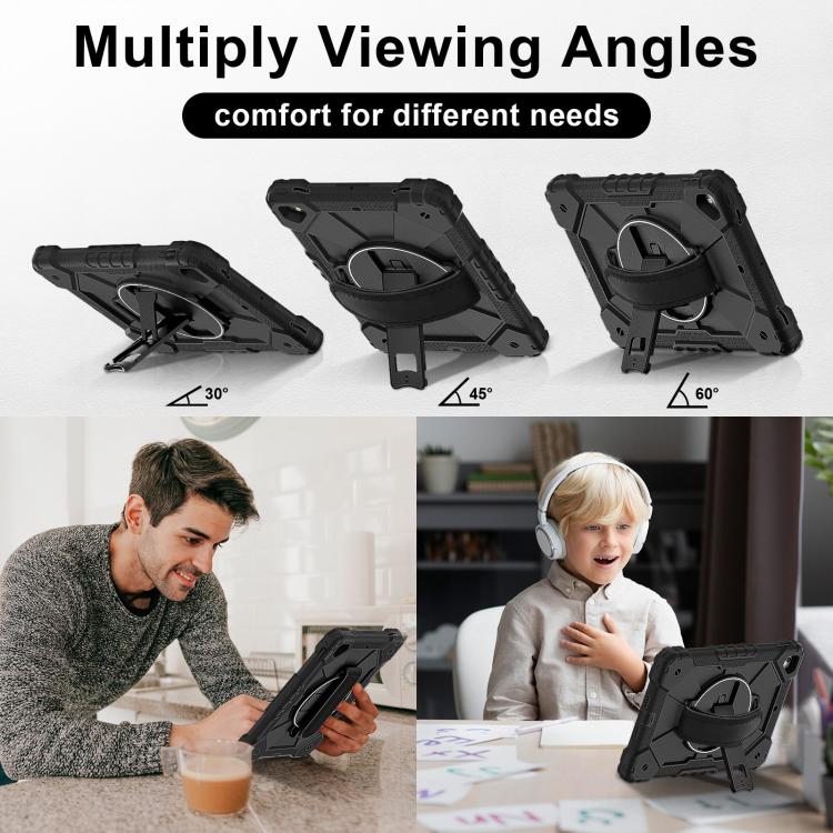 For iPad 10.2 2021 / 2020 / 2019 Contrast Color Robot Silicone Hybrid PC Tablet Case(Black) - iPad 10.2 Cases by buy2fix | Online Shopping UK | buy2fix