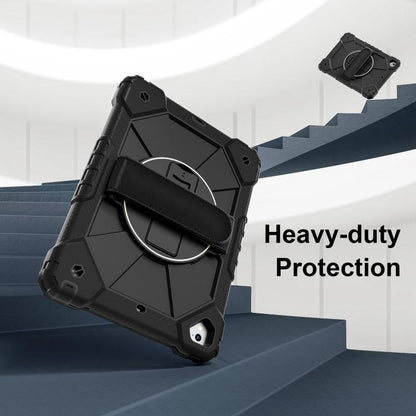 For iPad 10.2 2021 / 2020 / 2019 Contrast Color Robot Silicone Hybrid PC Tablet Case(Black) - iPad 10.2 Cases by buy2fix | Online Shopping UK | buy2fix