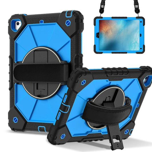 For iPad 10.2 2021 / 2020 / 2019 Contrast Color Robot Silicone Hybrid PC Tablet Case(Black Blue) - iPad 10.2 Cases by buy2fix | Online Shopping UK | buy2fix