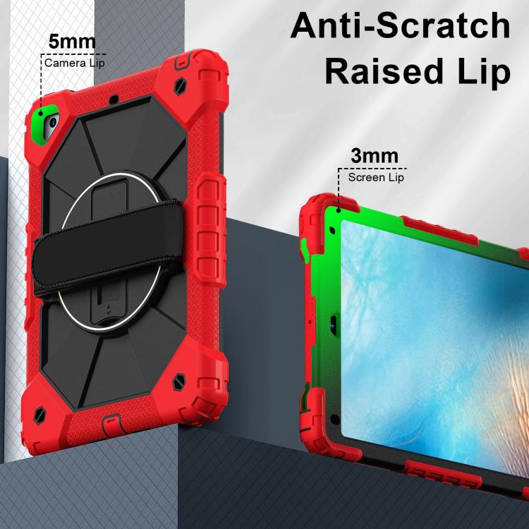 For iPad 10.2 2021 / 2020 / 2019 Contrast Color Robot Silicone Hybrid PC Tablet Case(Red Black) - iPad 10.2 Cases by buy2fix | Online Shopping UK | buy2fix