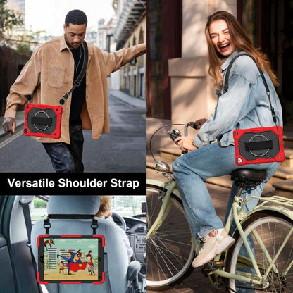 For iPad 10.2 2021 / 2020 / 2019 Contrast Color Robot Silicone Hybrid PC Tablet Case(Red Black) - iPad 10.2 Cases by buy2fix | Online Shopping UK | buy2fix