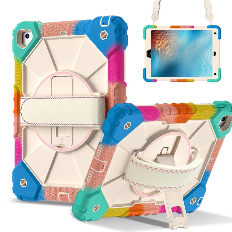 For iPad 10.2 2021 / 2020 / 2019 Contrast Color Robot Silicone Hybrid PC Tablet Case(Colorful Blue) - iPad 10.2 Cases by buy2fix | Online Shopping UK | buy2fix