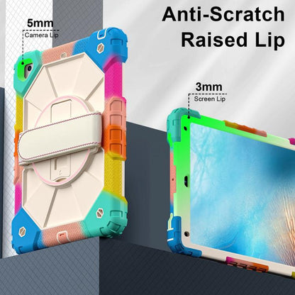 For iPad 10.2 2021 / 2020 / 2019 Contrast Color Robot Silicone Hybrid PC Tablet Case(Colorful Blue) - iPad 10.2 Cases by buy2fix | Online Shopping UK | buy2fix