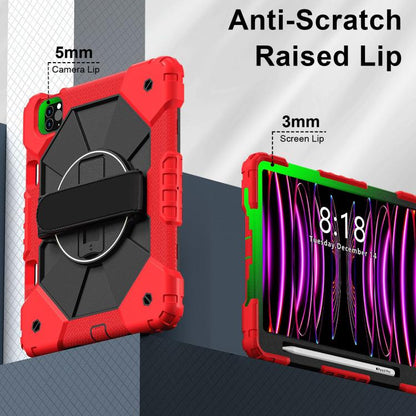 For iPad Air 5 / 4 / Pro 11 Contrast Color Robot Silicone Hybrid PC Tablet Case(Red Black) - iPad Pro 11 (2022/2021) Cases by buy2fix | Online Shopping UK | buy2fix