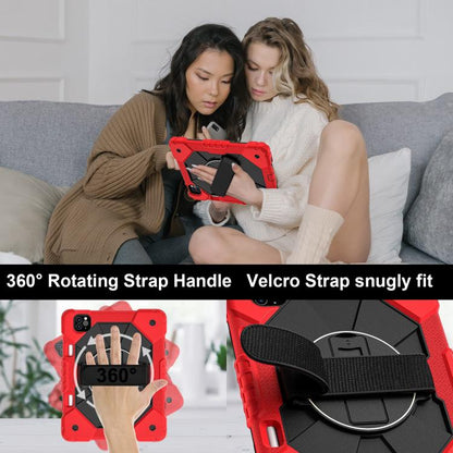 For iPad Air 5 / 4 / Pro 11 Contrast Color Robot Silicone Hybrid PC Tablet Case(Red Black) - iPad Pro 11 (2022/2021) Cases by buy2fix | Online Shopping UK | buy2fix