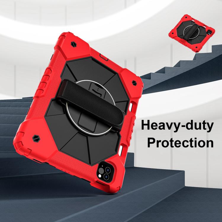 For iPad Air 5 / 4 / Pro 11 Contrast Color Robot Silicone Hybrid PC Tablet Case(Red Black) - iPad Pro 11 (2022/2021) Cases by buy2fix | Online Shopping UK | buy2fix