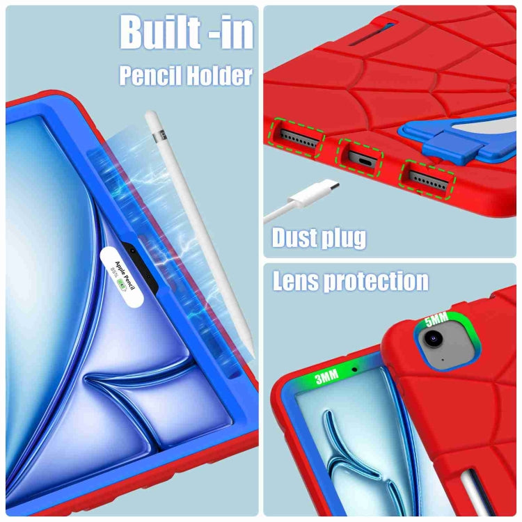 For iPad Air 11 2025 / 2024 Silicone + PC Shockproof Protective Tablet Case(Red Blue) by buy2fix