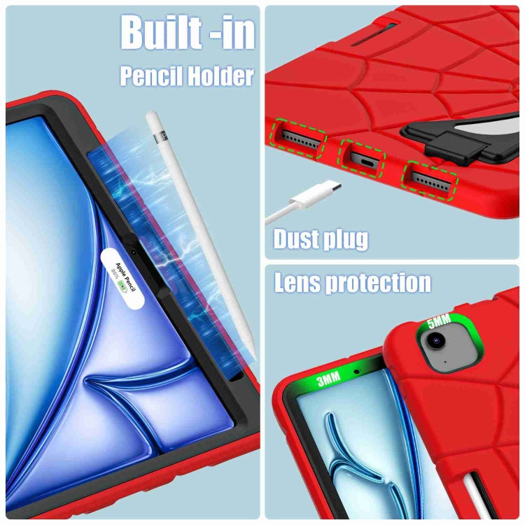 For iPad Air 11 2025 / 2024 Silicone + PC Shockproof Protective Tablet Case(Red Black) by buy2fix