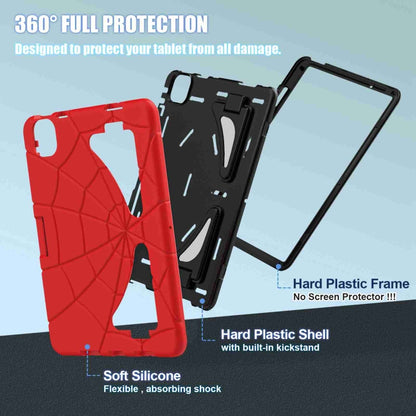 For iPad Air 11 2025 / 2024 Silicone + PC Shockproof Protective Tablet Case(Red Black) by buy2fix