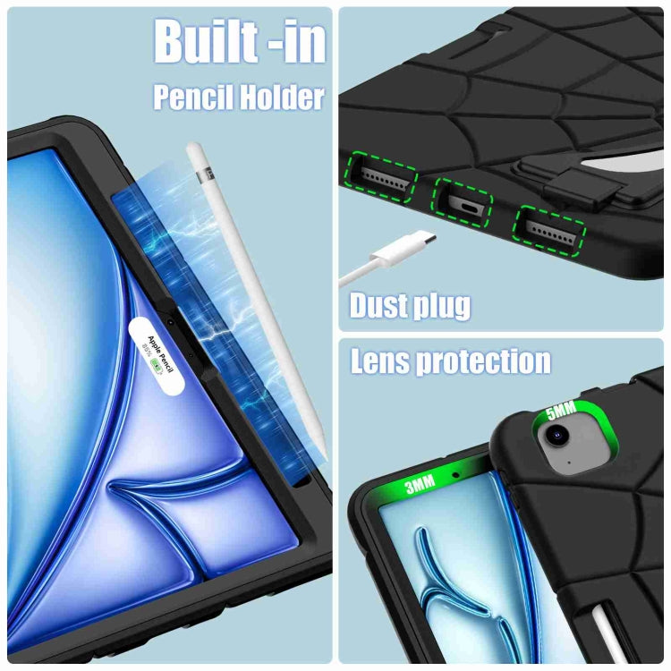 For iPad Air 11 2025 / 2024 Silicone + PC Shockproof Protective Tablet Case(Black) by buy2fix