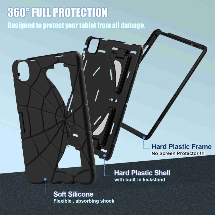 For iPad Air 11 2025 / 2024 Silicone + PC Shockproof Protective Tablet Case(Black) by buy2fix