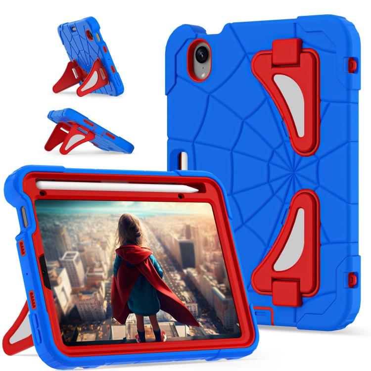 For iPad mini 2024 / mini 6 Silicone + PC Shockproof Protective Tablet Case(Blue Red) - iPad mini 2024 Cases by buy2fix | Online Shopping UK | buy2fix